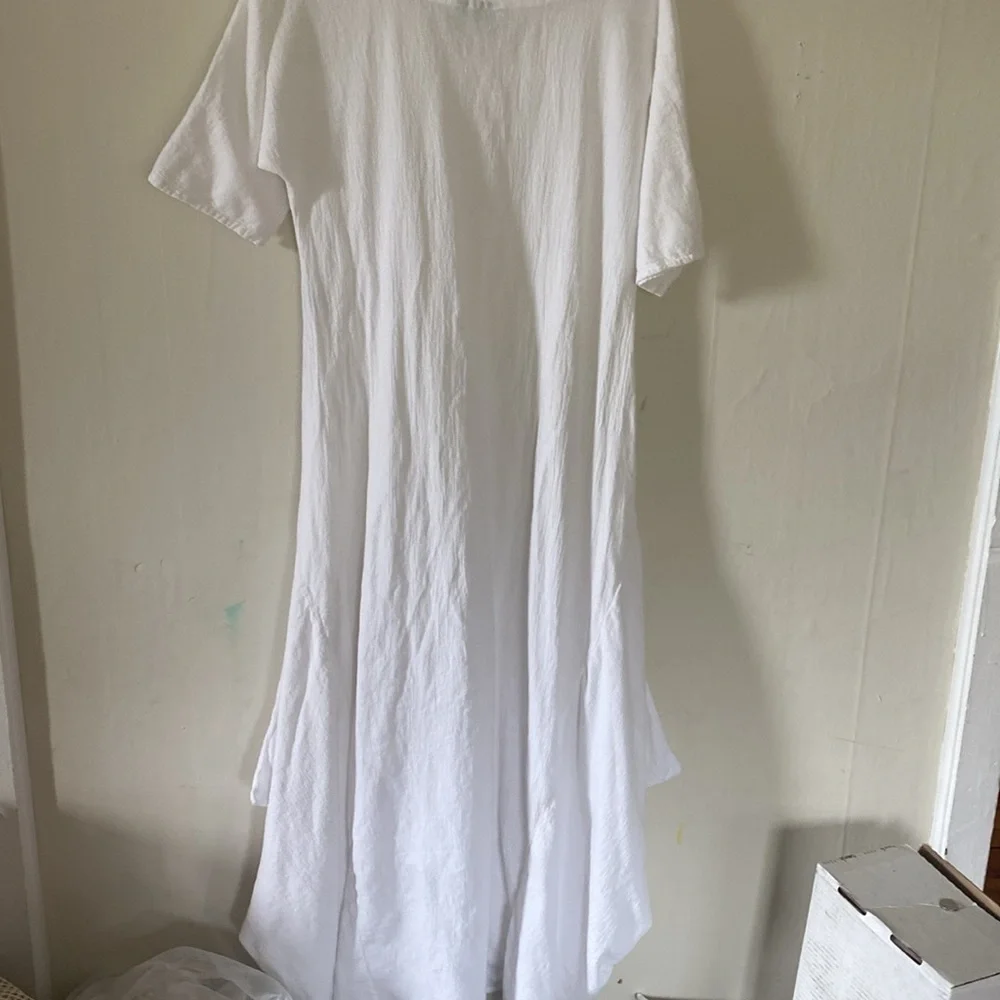 Coastal grandma white cotton dress - Picture 4 of 5